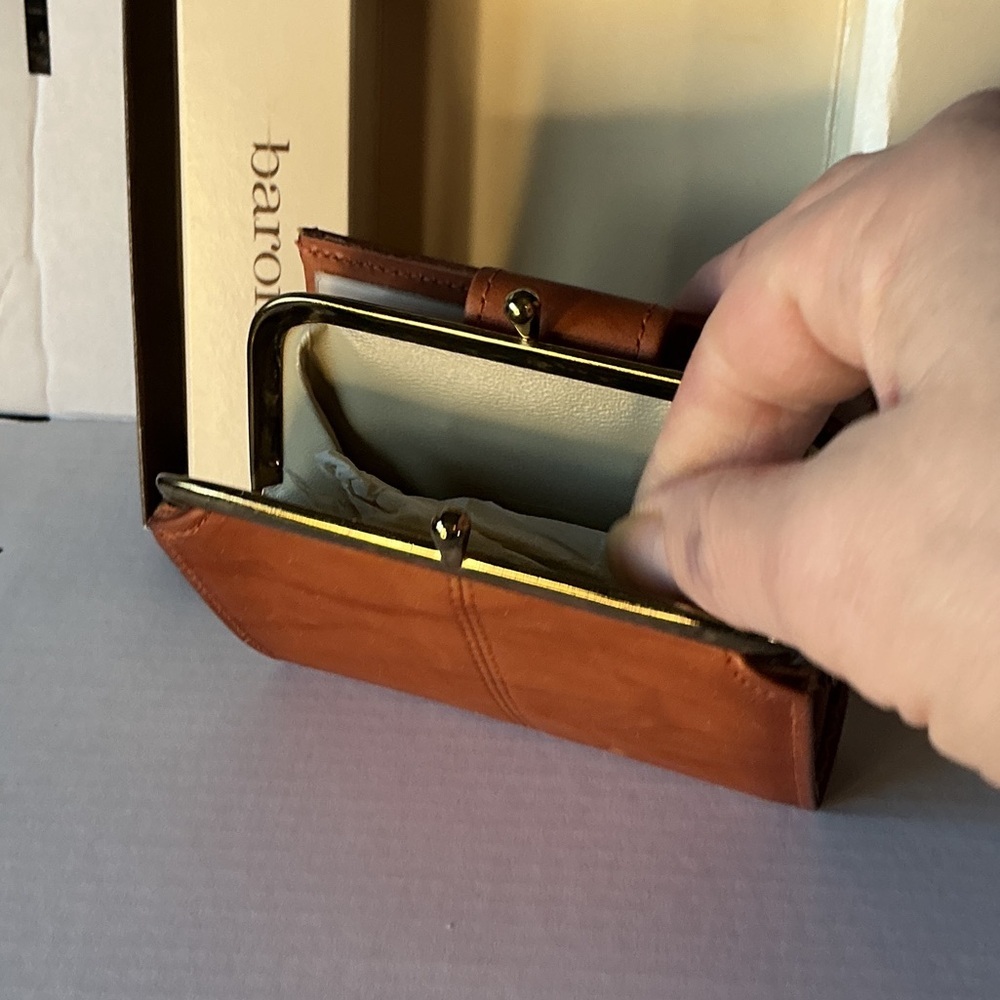 ★ Baronet Genuine Leather Wallet Brown Vintage Clutch Organizer NIB - Picture 5 of 6